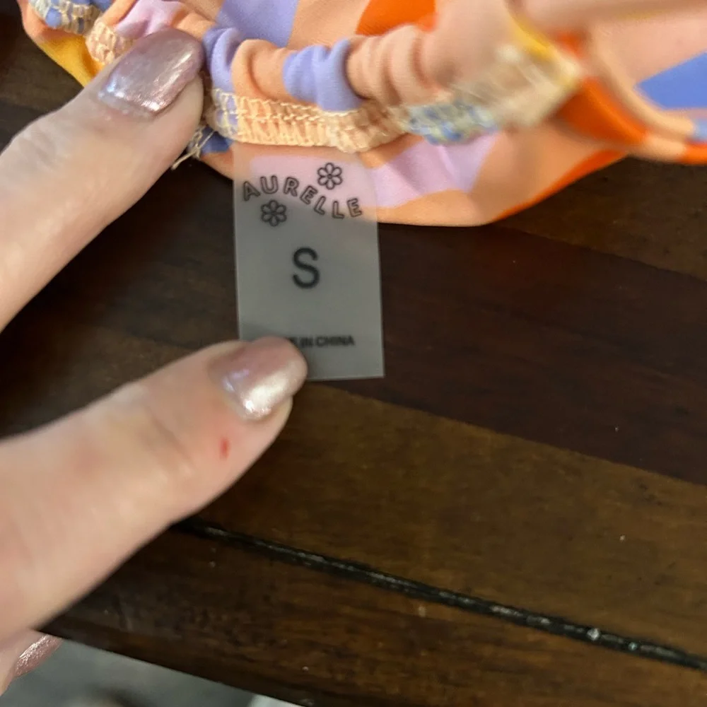 Aurielle Vibrant Orange and White Bikini Set - Picture 4 of 4